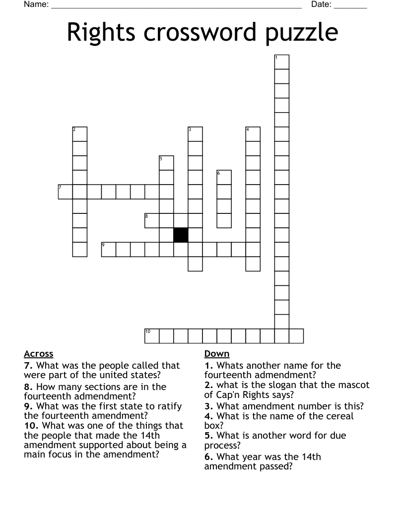 Rights crossword puzzle