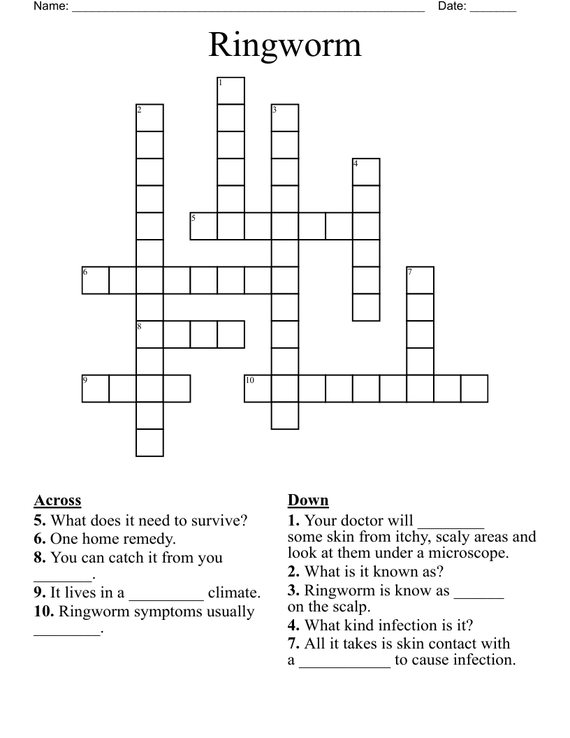 Ringworm Crossword