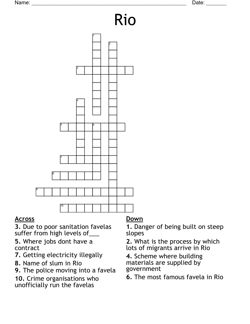 Rio Crossword