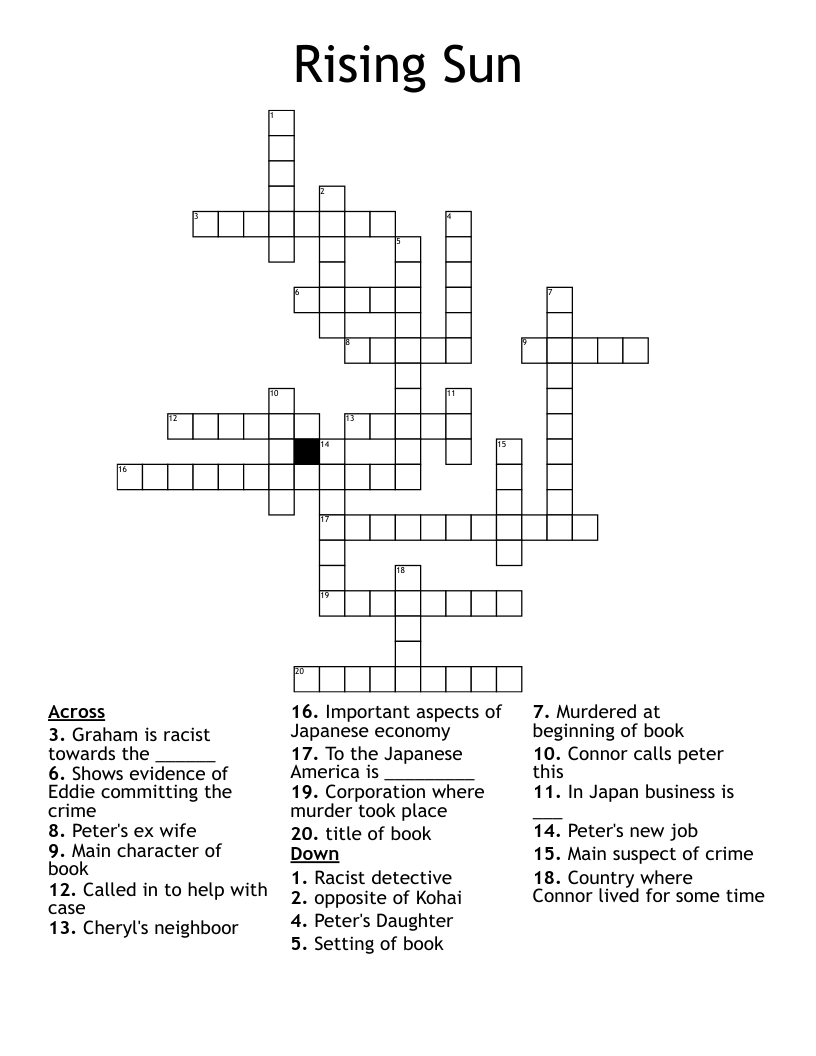 Rising Sun Crossword