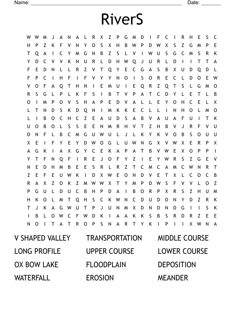 RiverS Word Search