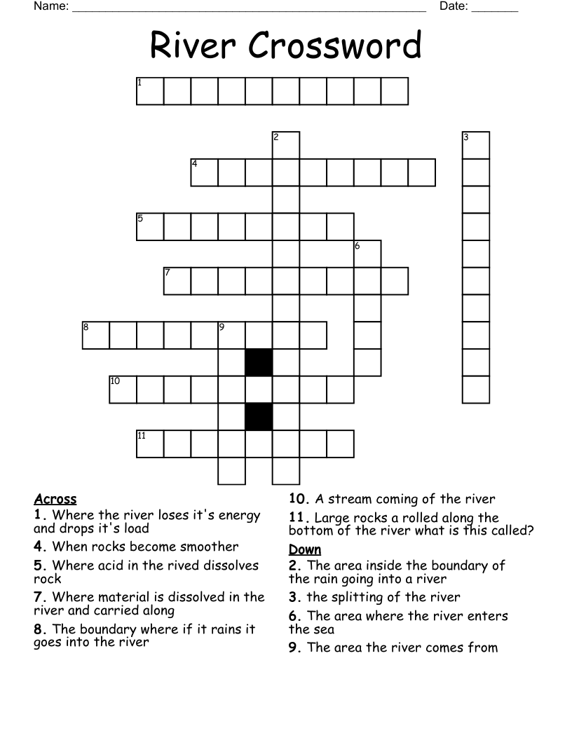River Crossword