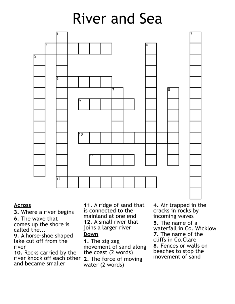 River and Sea Crossword