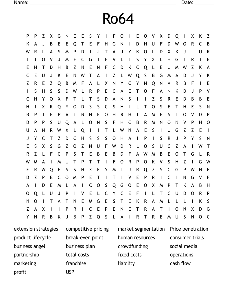 Ro64 Word Search