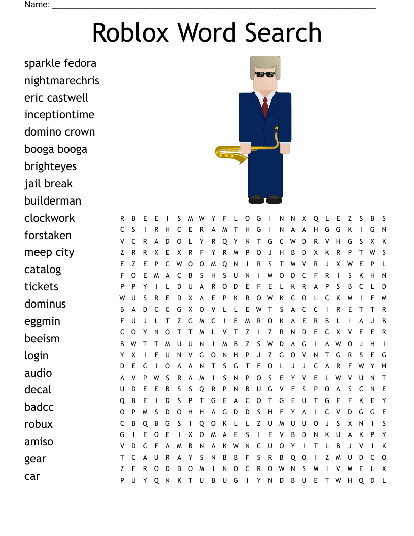 Roblox Word Search