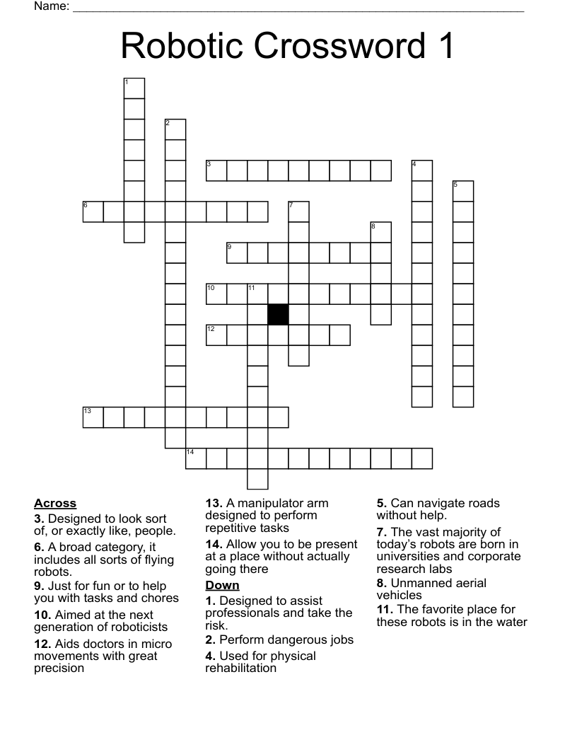 Robotic Crossword 1