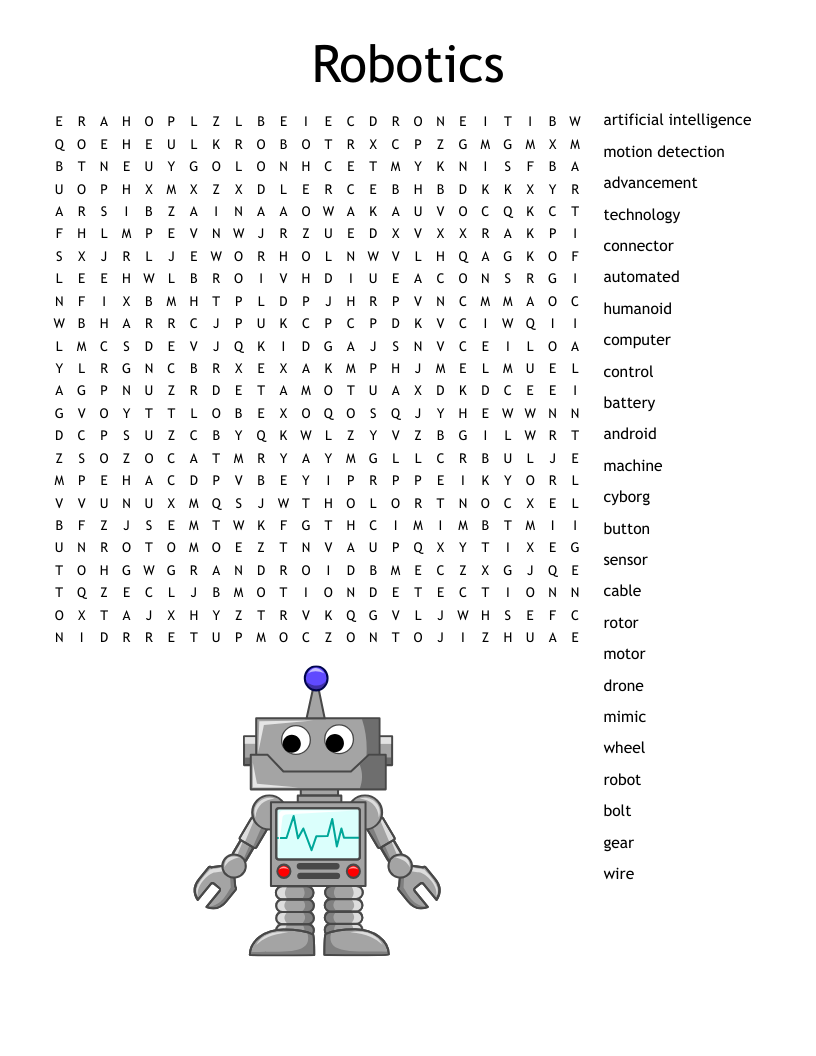 Robotics Word Search