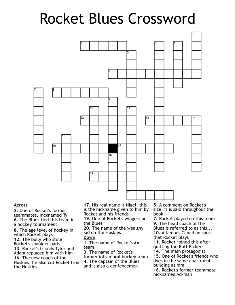 Rocket Blues Crossword