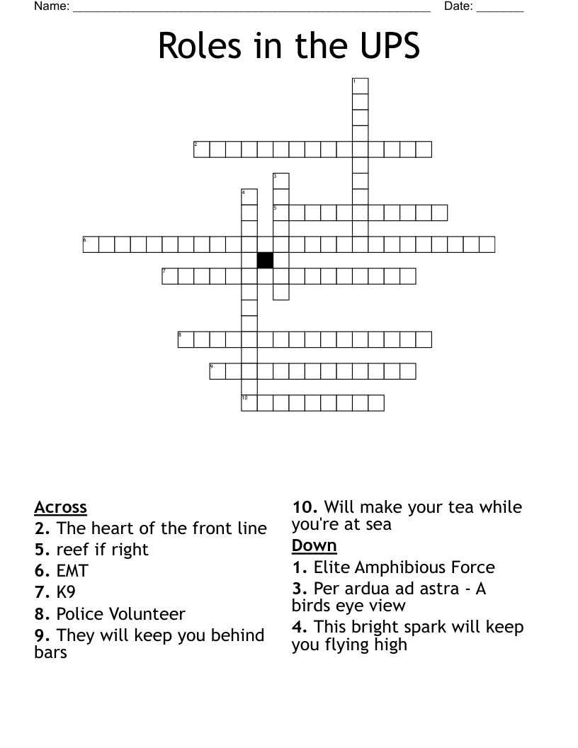 Roles in the UPS Crossword