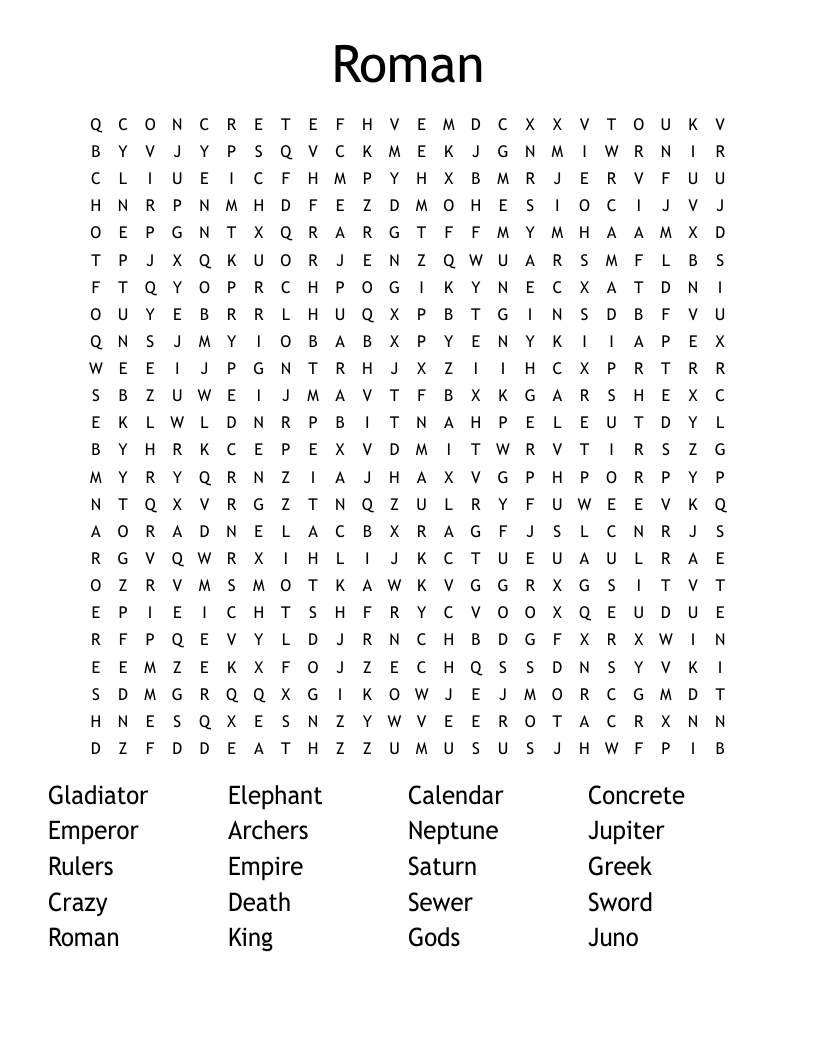 Roman Word Search