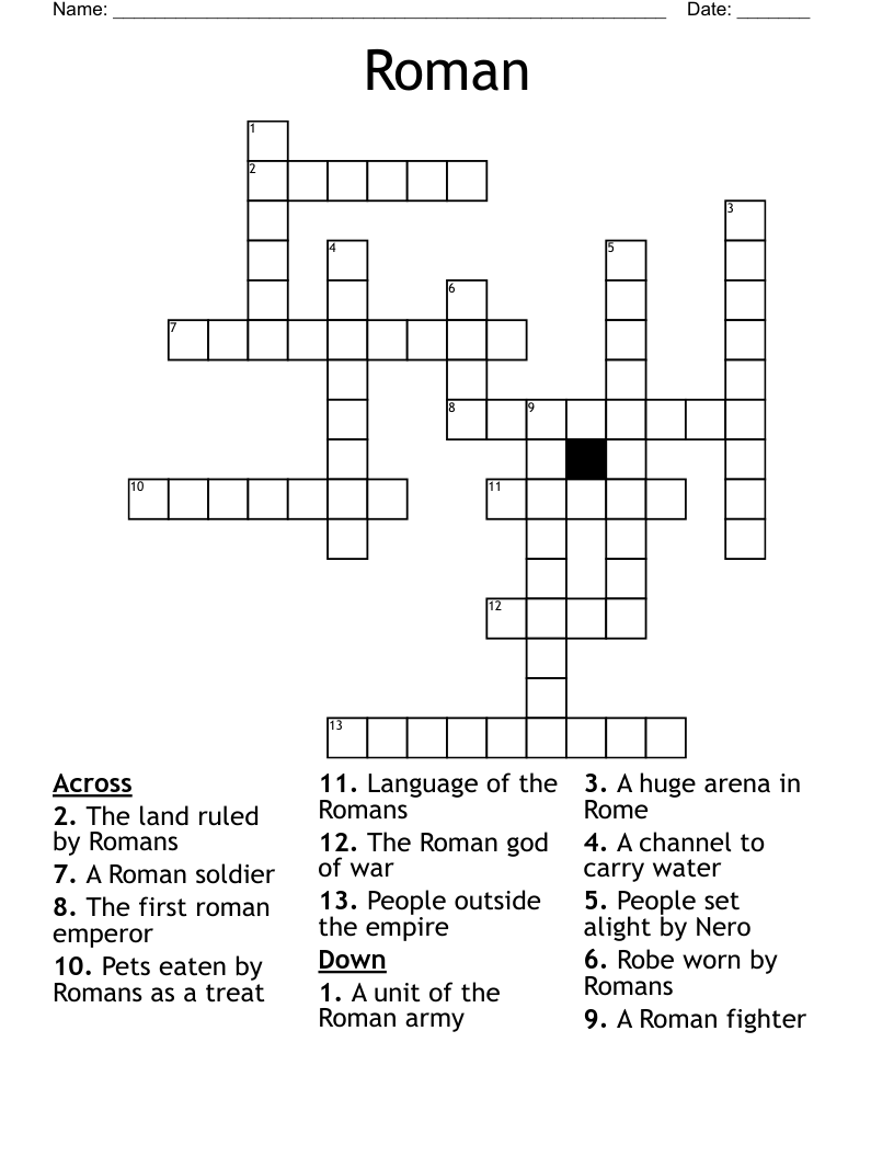 Roman Crossword