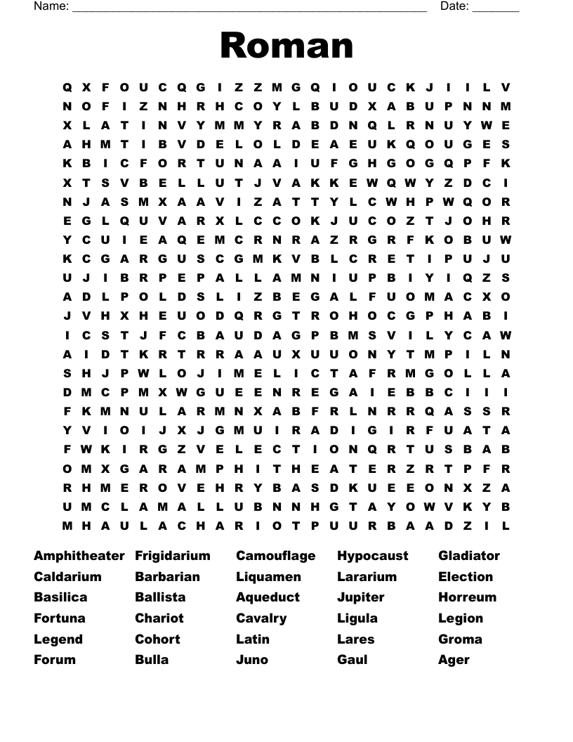 Roman Word Search