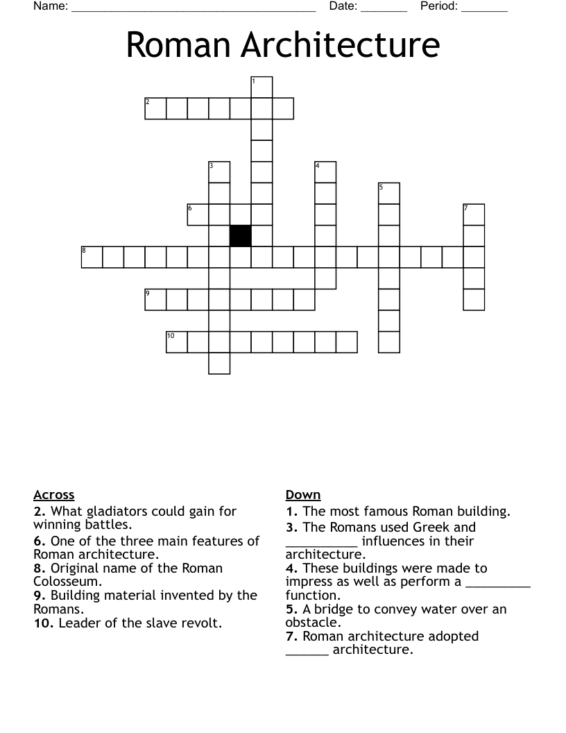 Roman Architecture Crossword