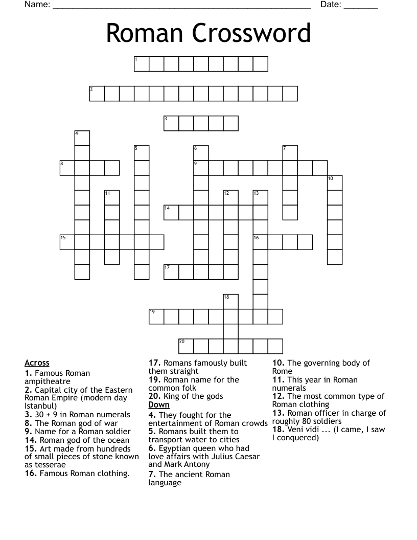 Roman Crossword