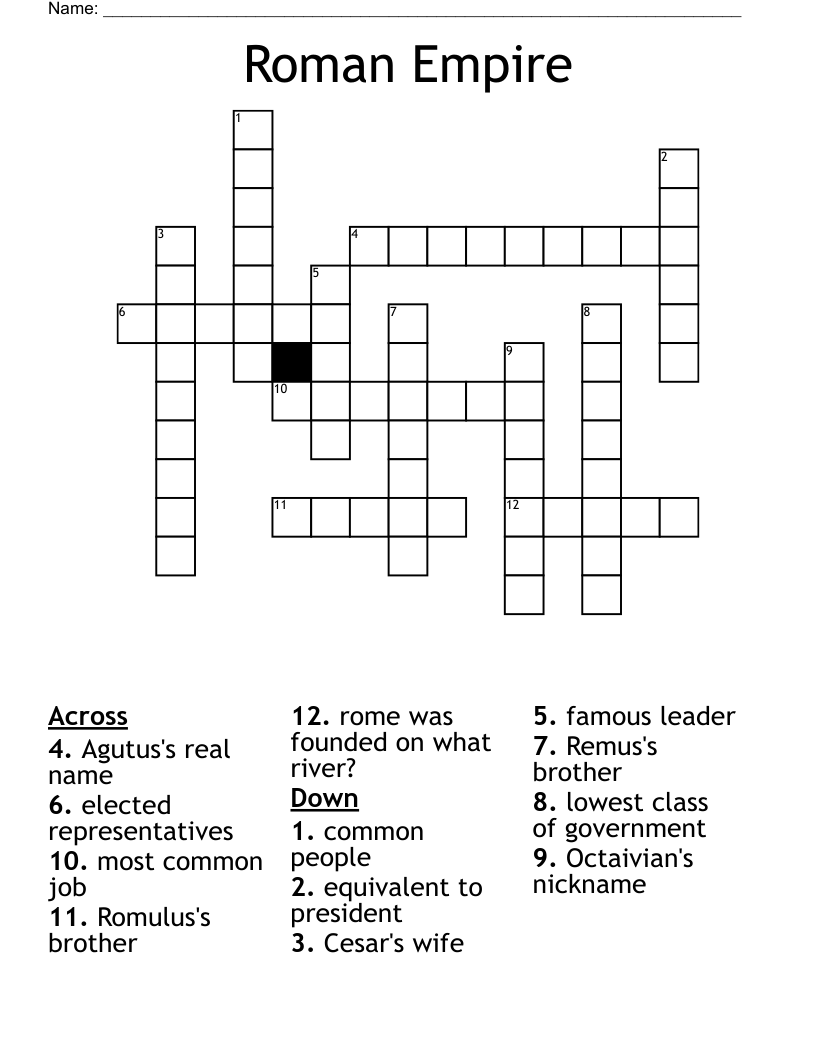 Roman Empire Crossword