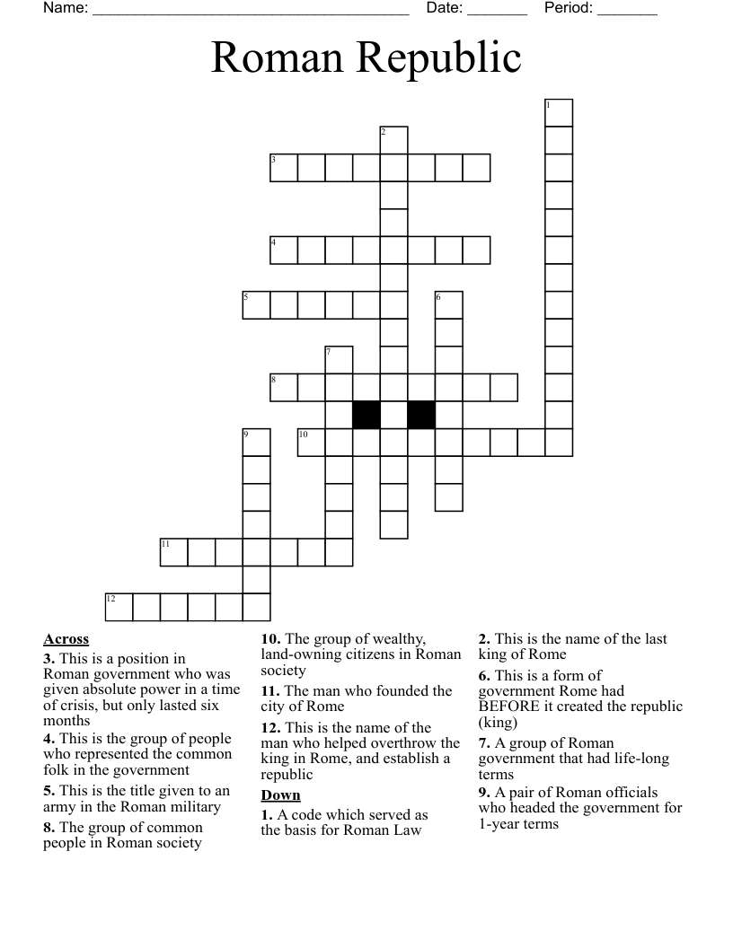Roman Republic Crossword