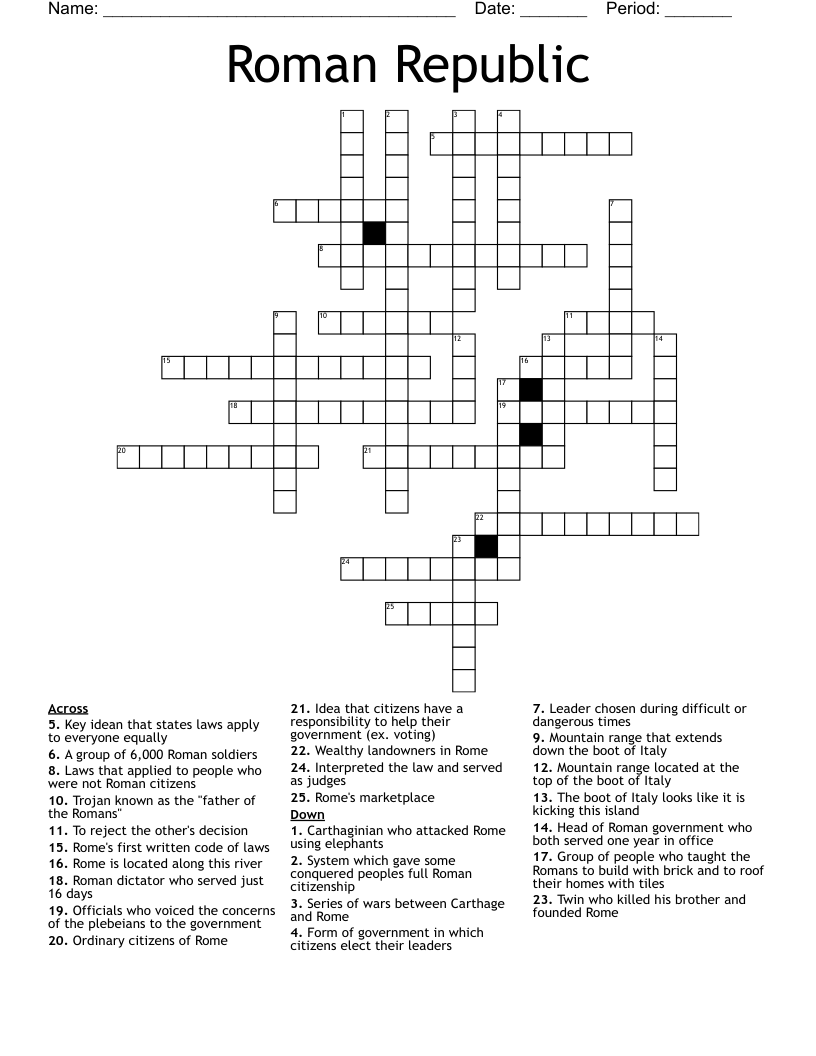 Roman Republic Crossword