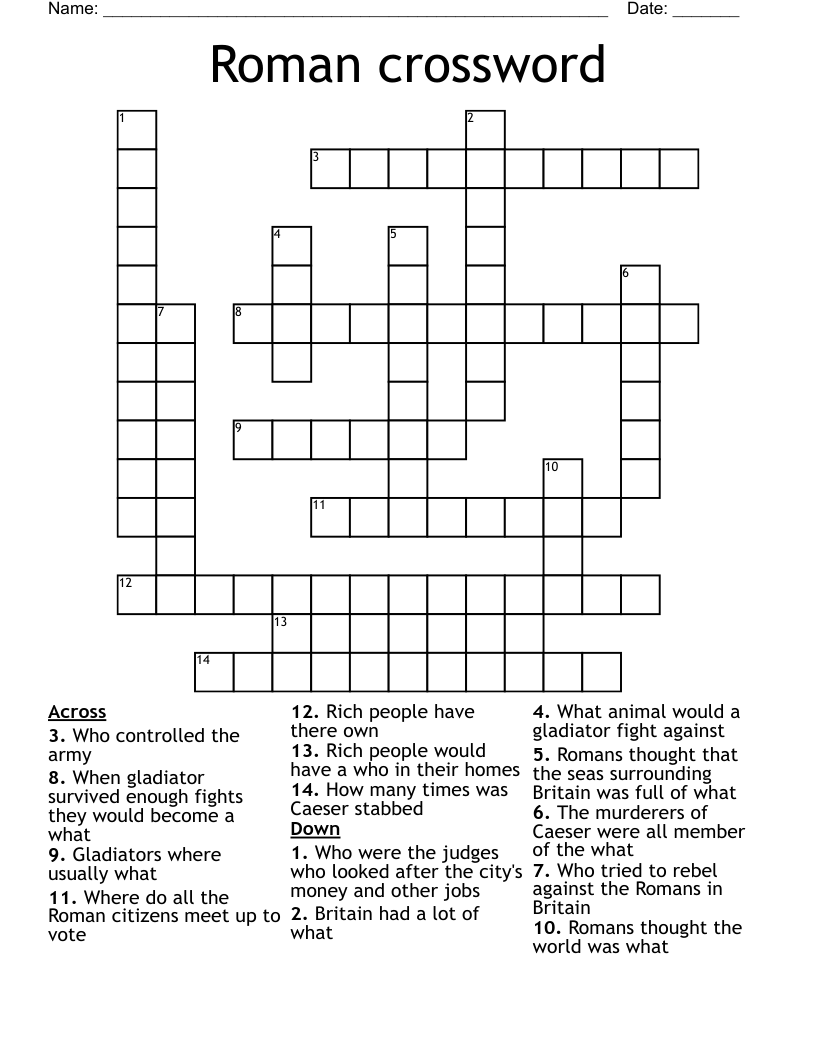 Roman crossword
