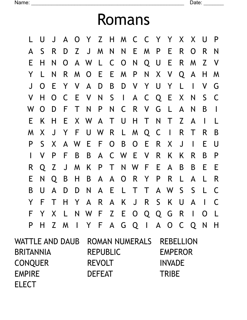 Romans Word Search