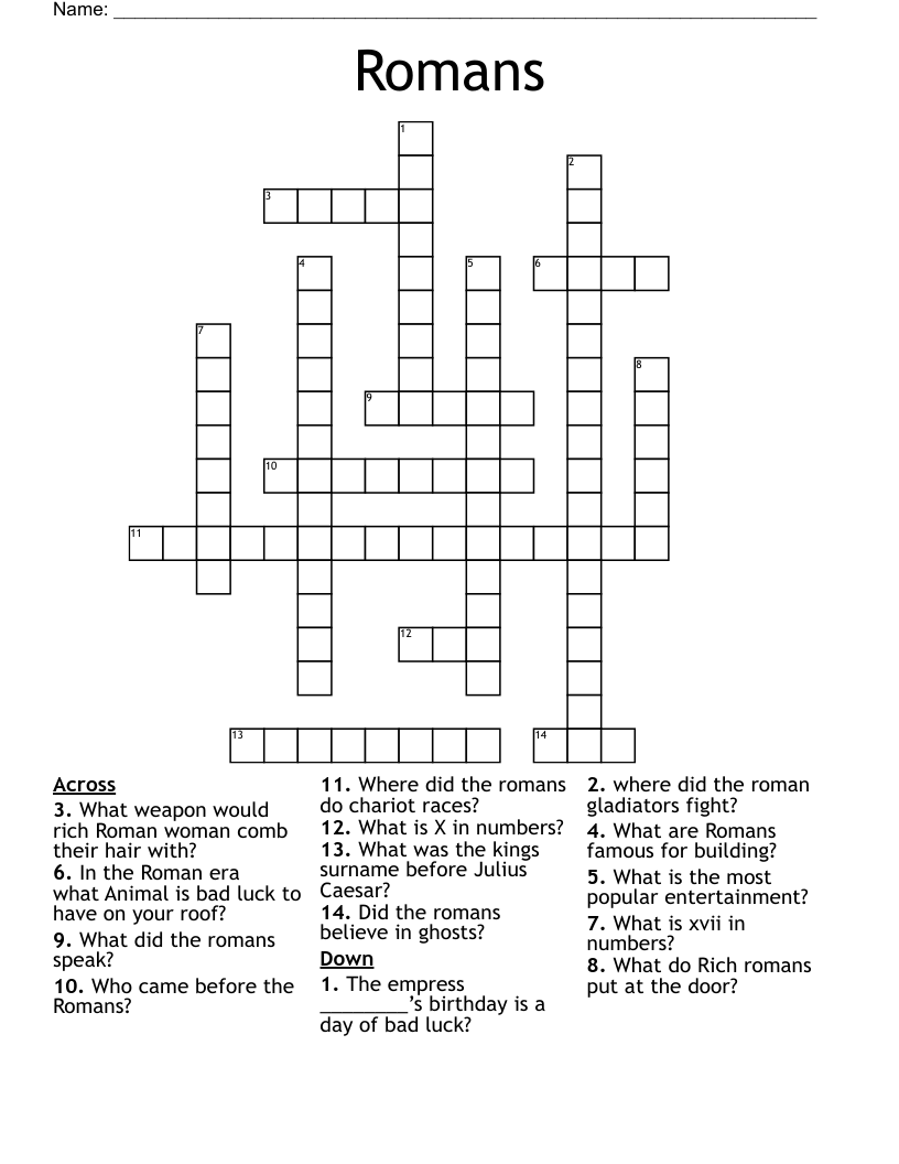 Romans Crossword