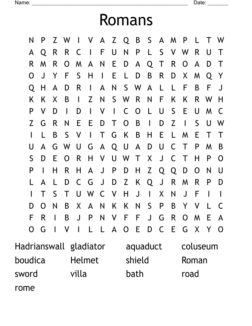 Romans Word Search