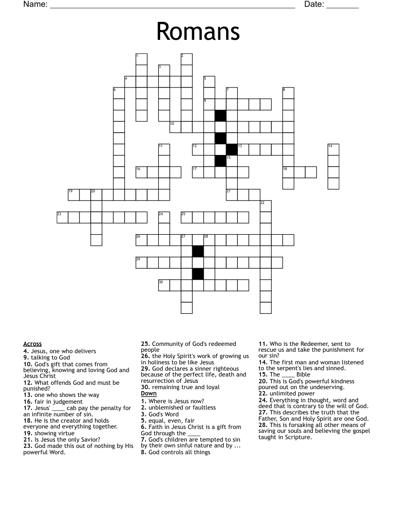 Romans Crossword