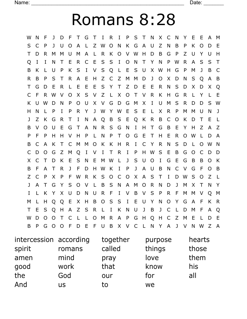 Romans 8:28 Word Search