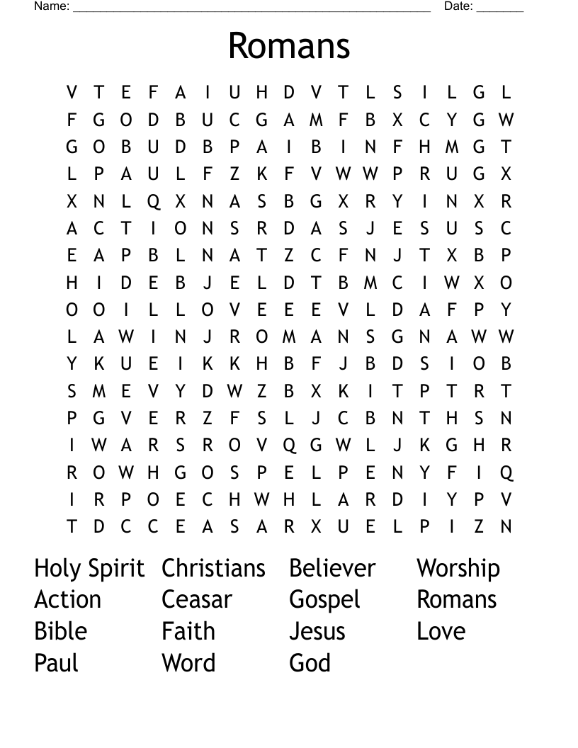 Romans  Word Search