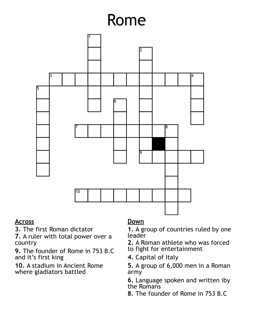 Rome Crossword