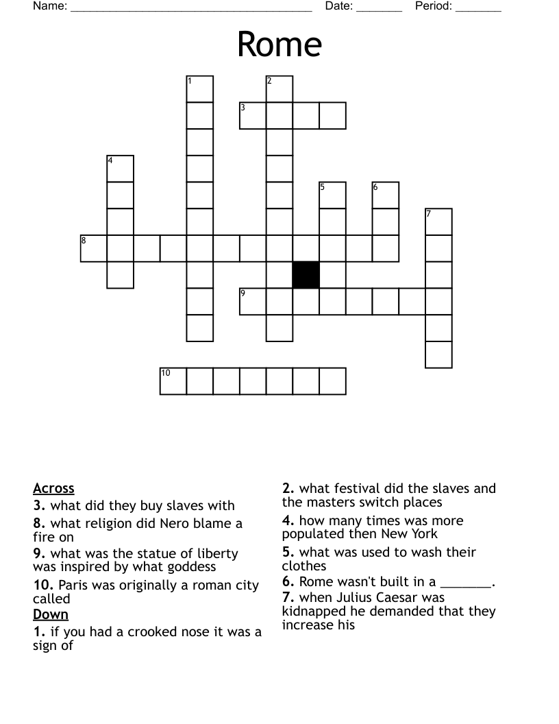 Rome Crossword