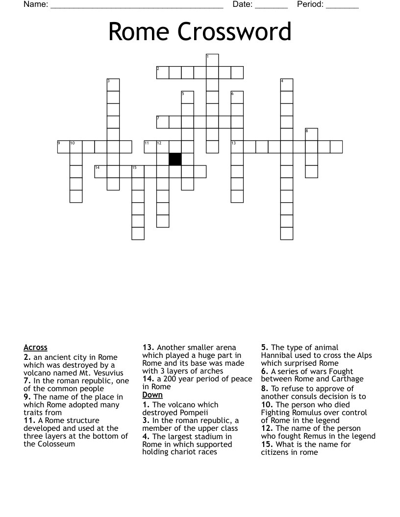 Rome Crossword