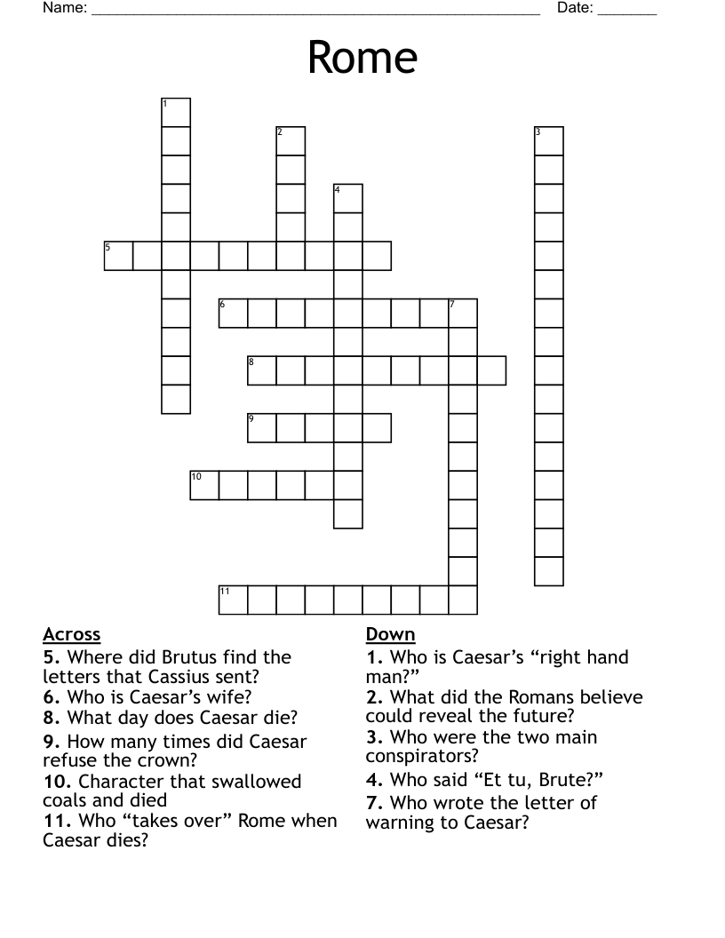 Rome  Crossword