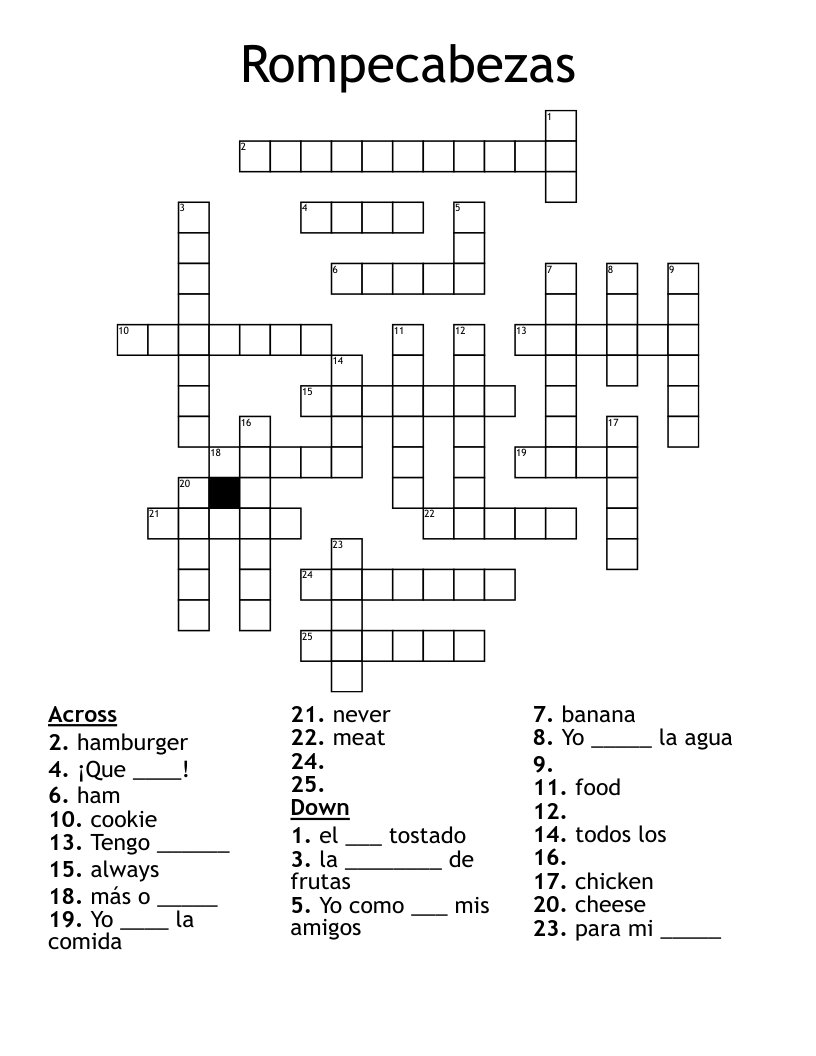 Rompecabezas Crossword