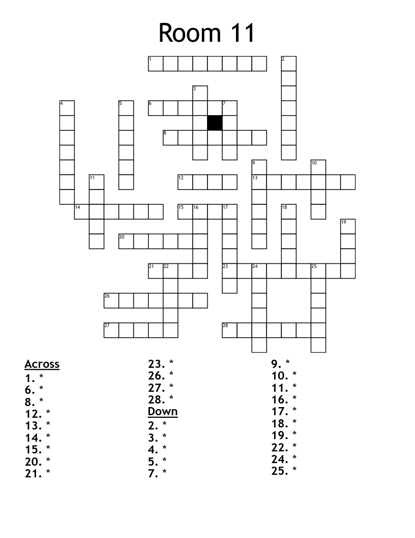 Room 11 Crossword