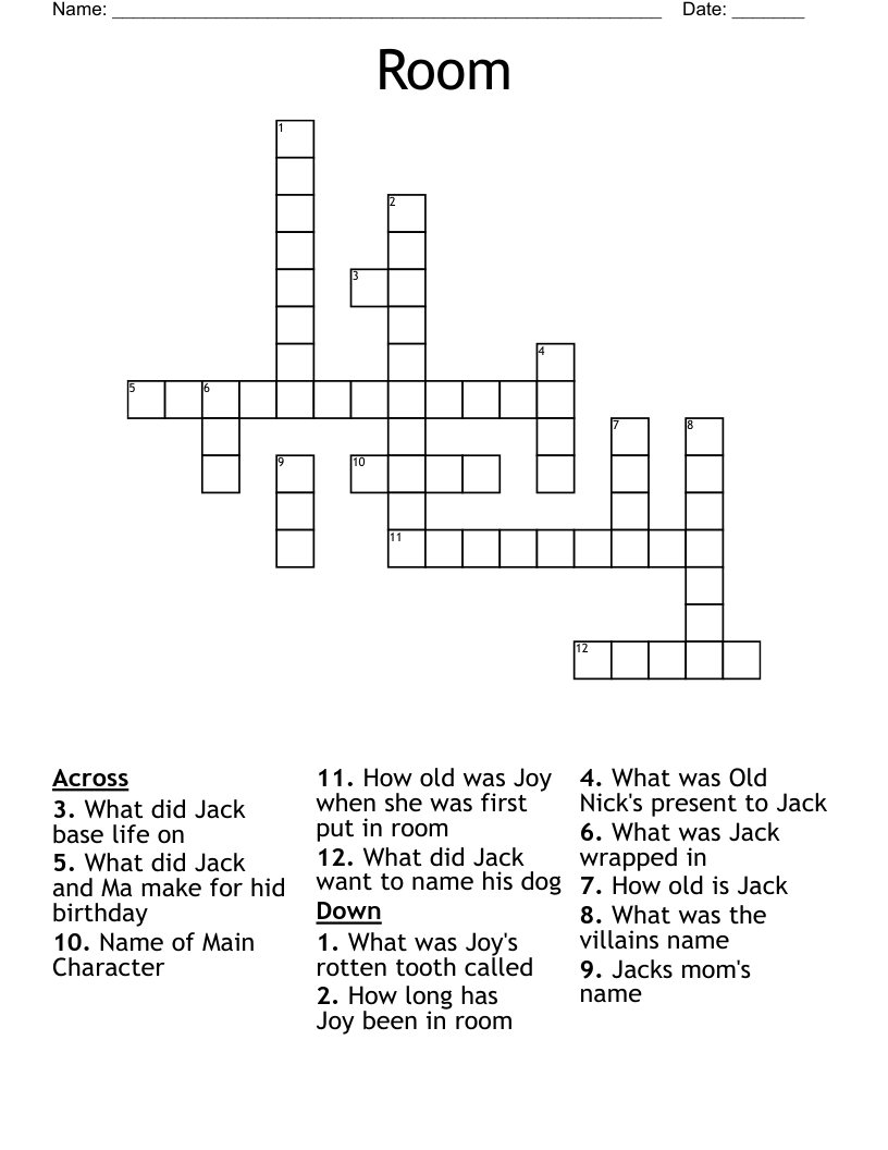Room Crossword