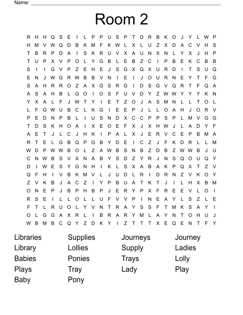 Room 2 Word Search