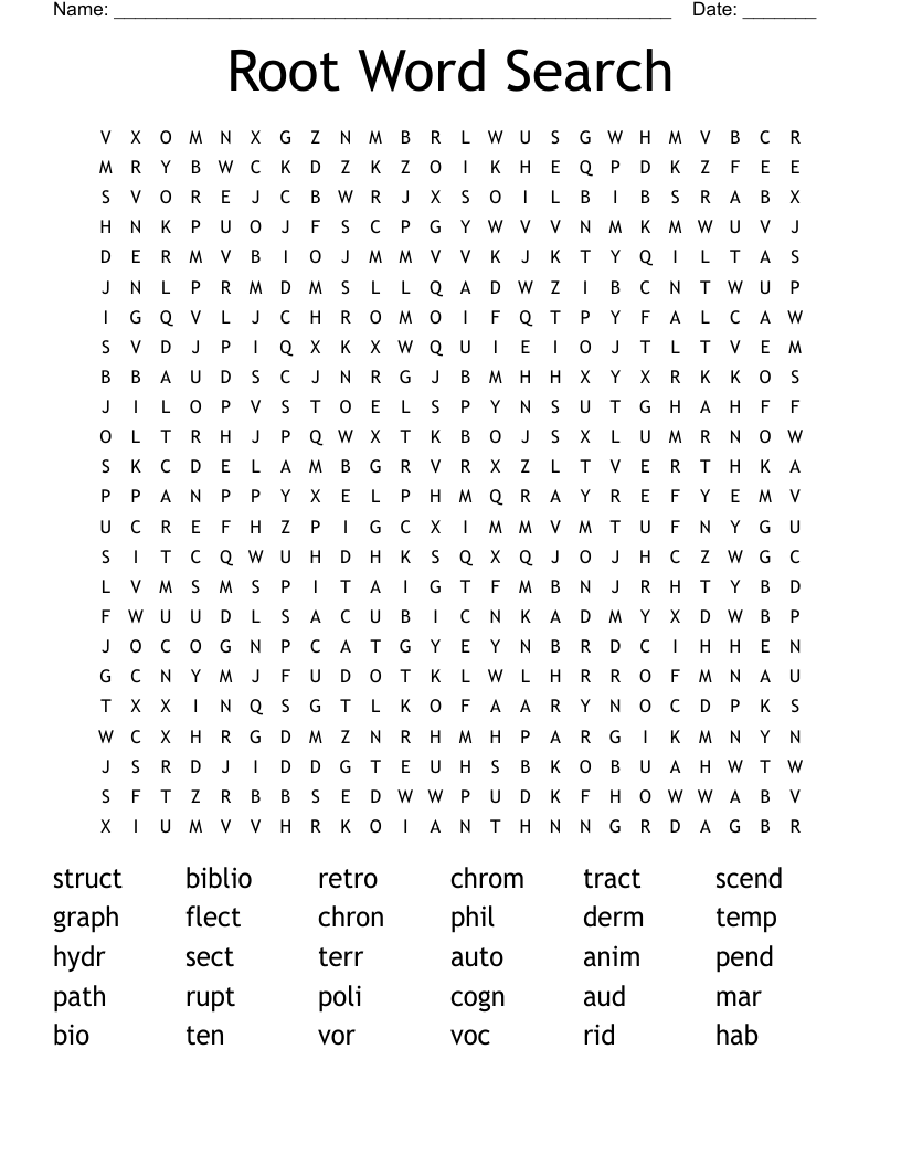 Root Word Search
