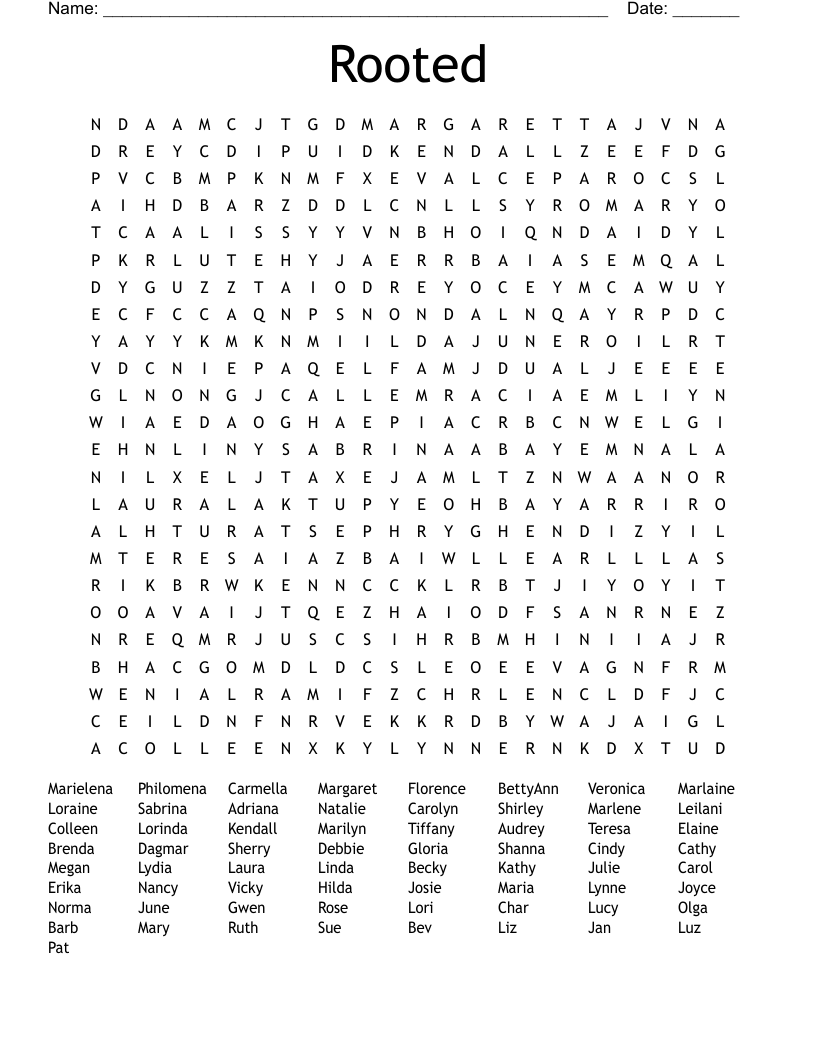 Rooted Word Search