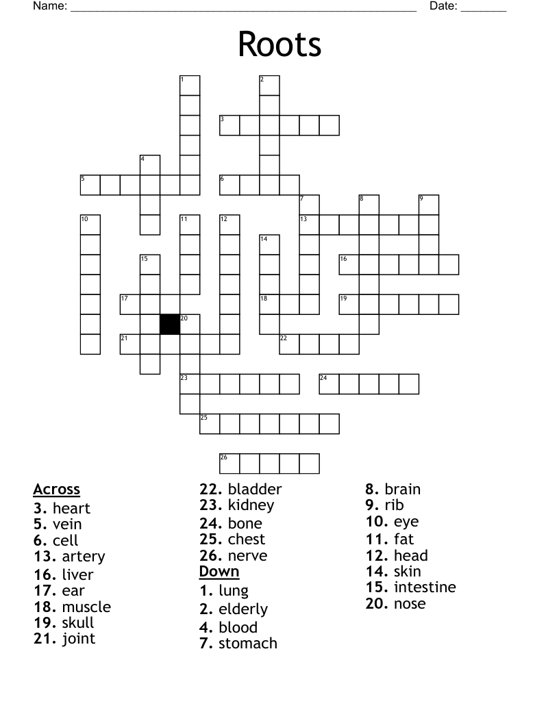Roots Crossword