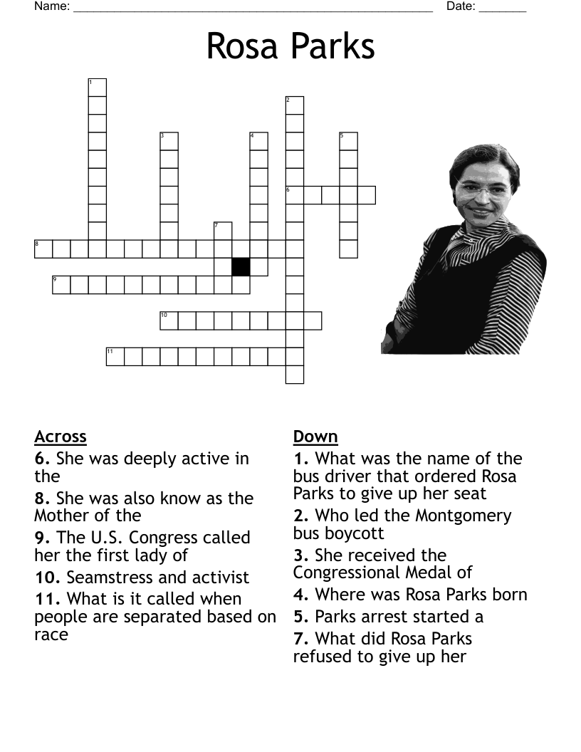Rosa Parks Crossword