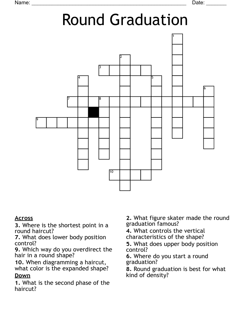Round Graduation Crossword