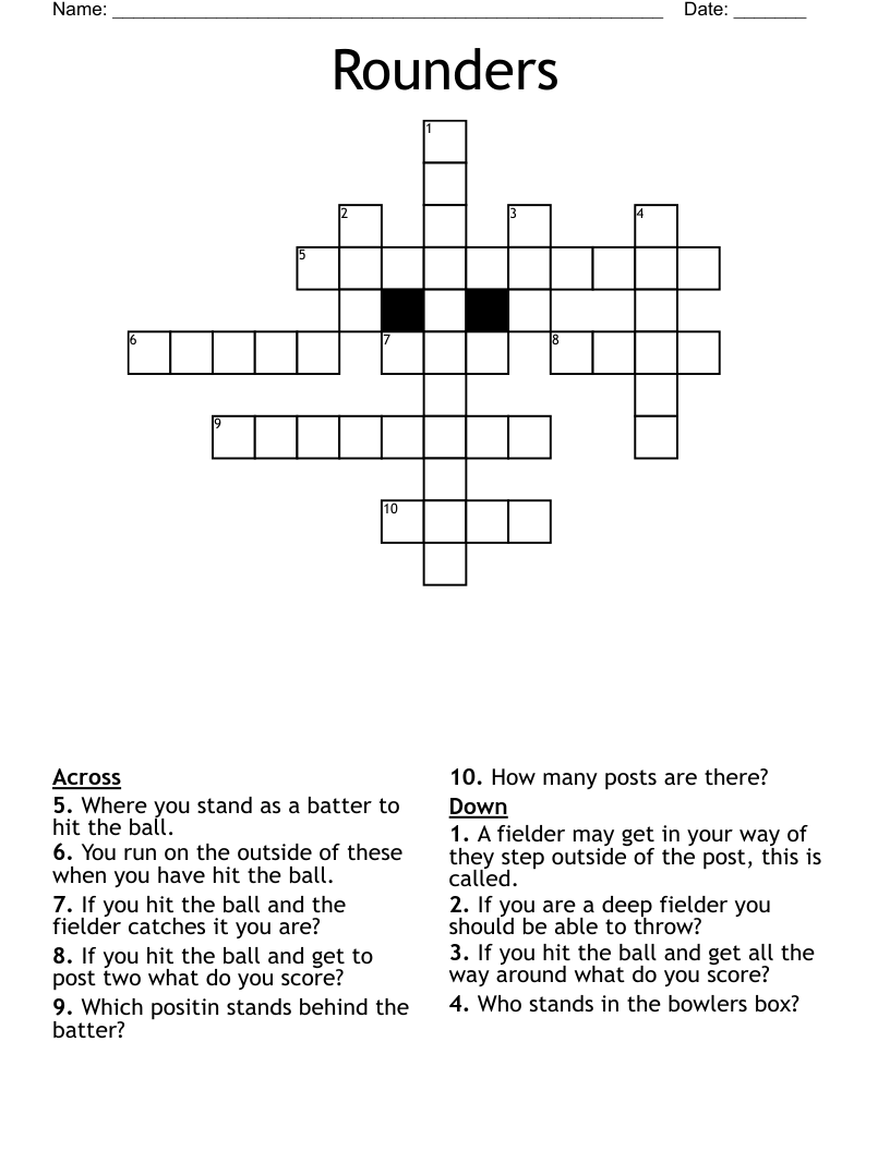 Rounders Crossword