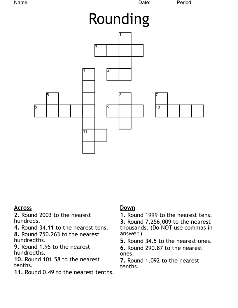 Rounding Crossword