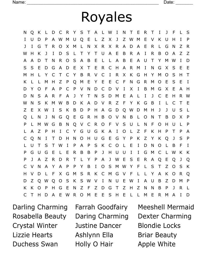 Royales Word Search