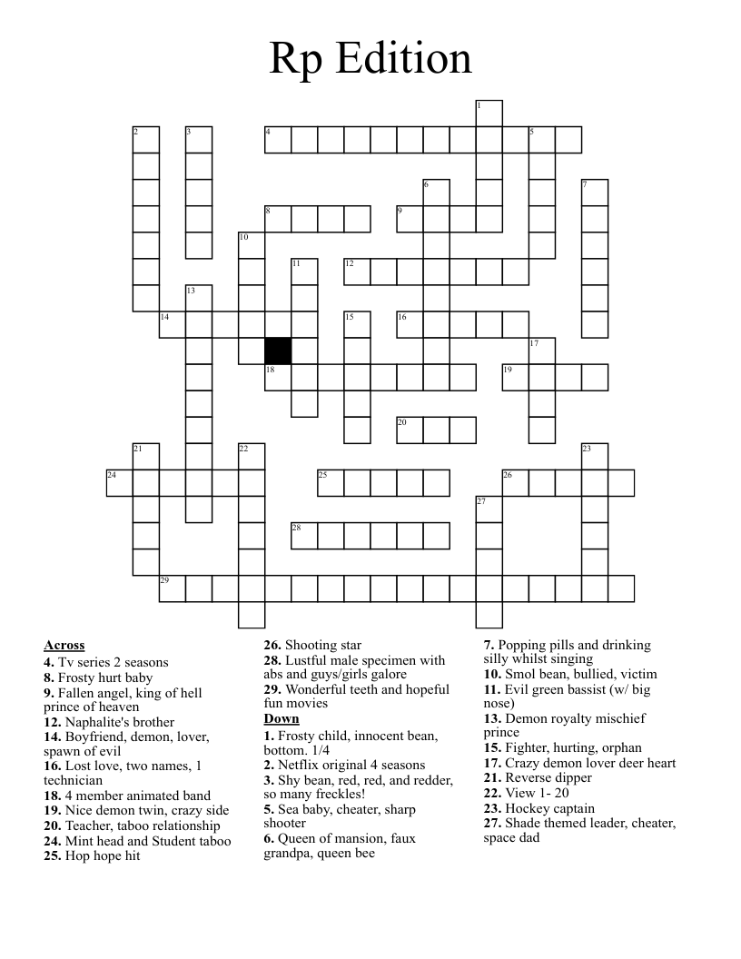 Rp Edition Crossword