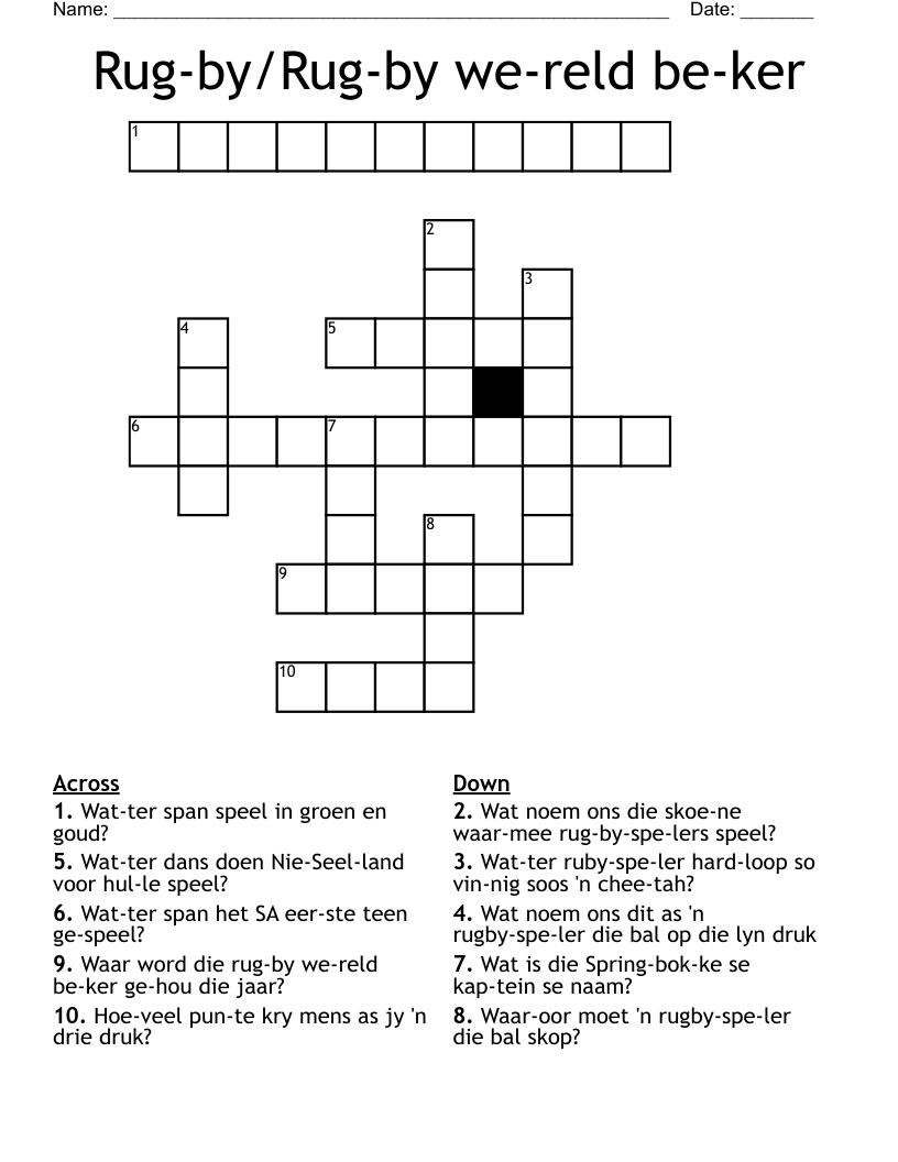 Rug-by/Rug-by we-reld be-ker Crossword