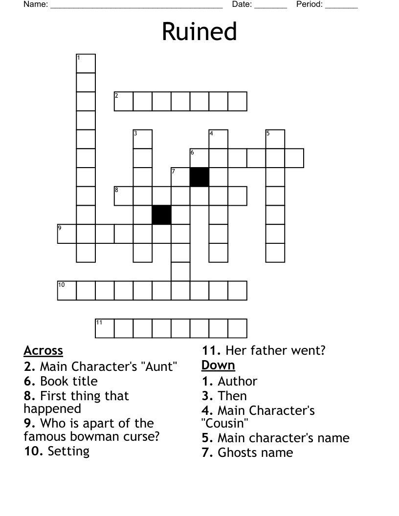 Ruined Crossword