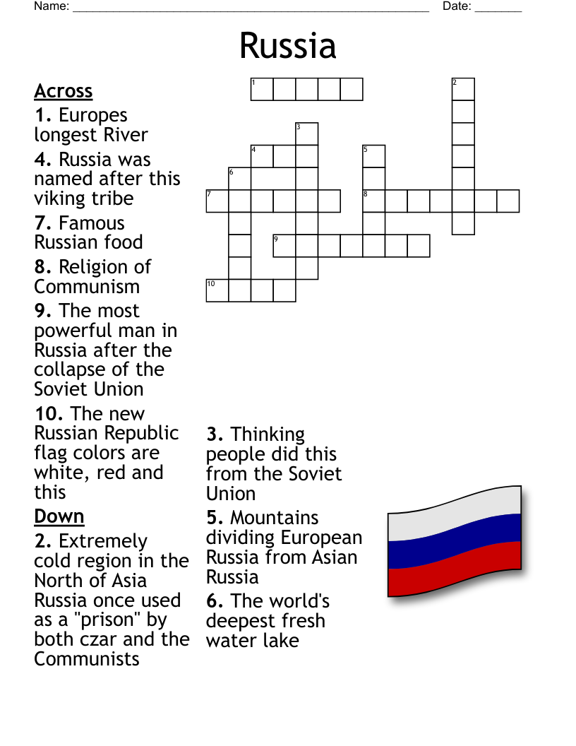 Russia Crossword