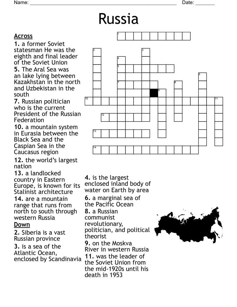 Russia Crossword