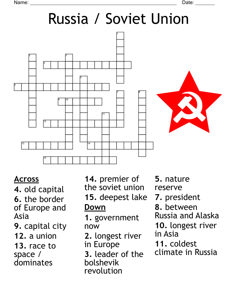 Russia / Soviet Union Crossword